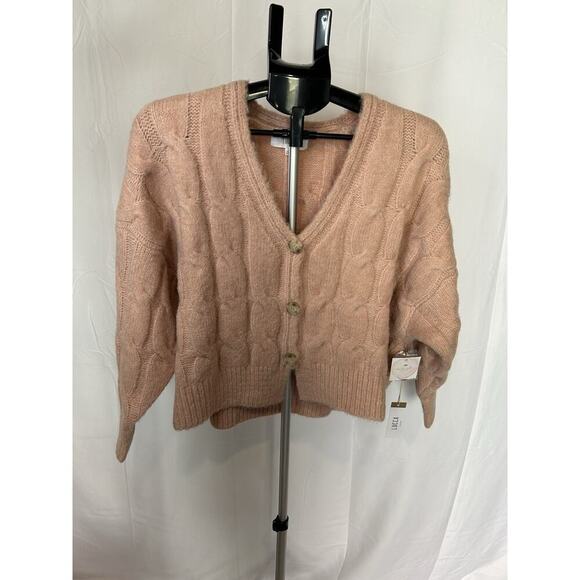Lucca Women’s Button Up Sweater Peach/pink Size L - New With Tags. NWT - Picture 1 of 11